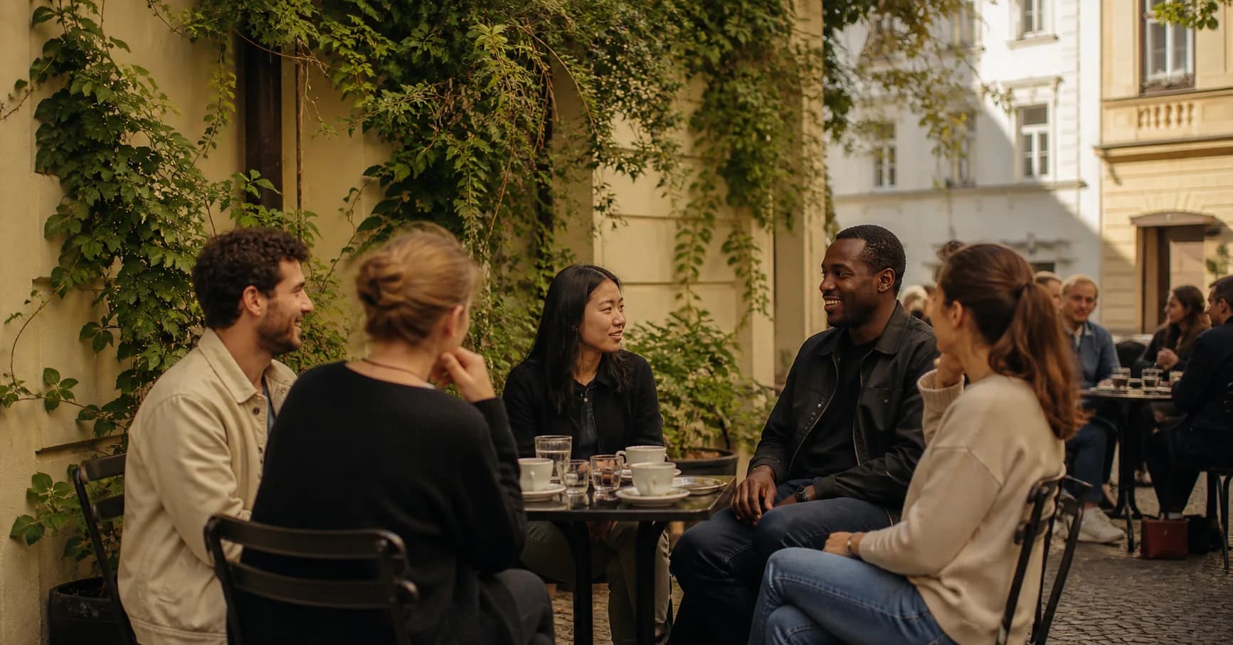 An international community sharing everyday life in Prague