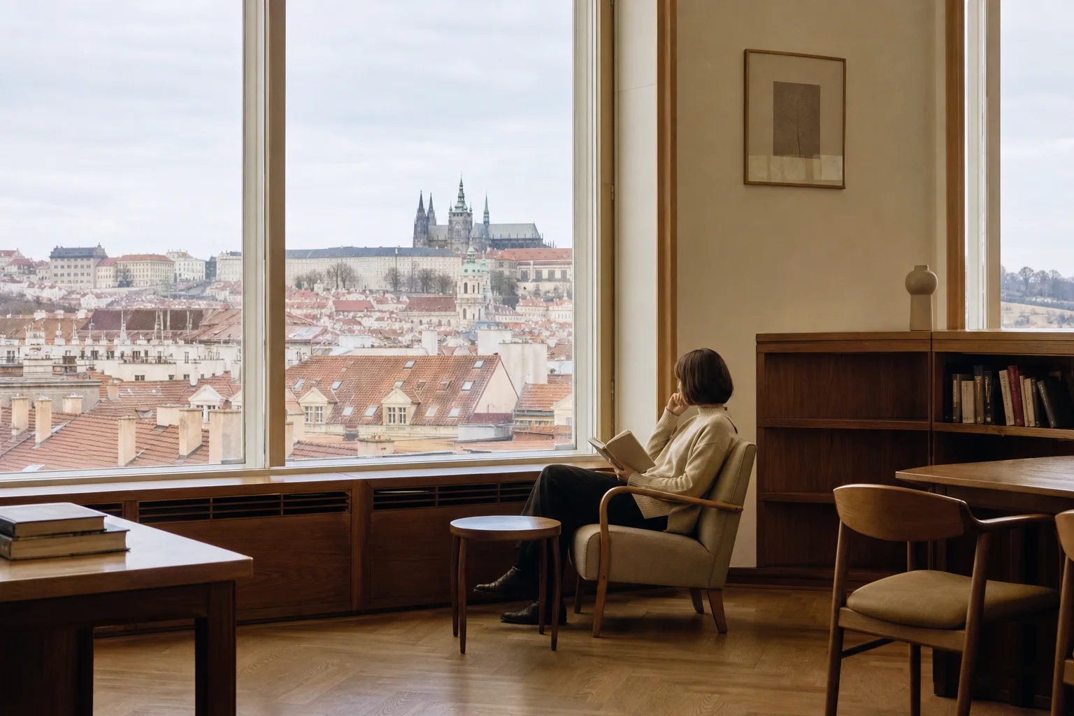 A quiet Prague reading room for clear, thoughtful answers
