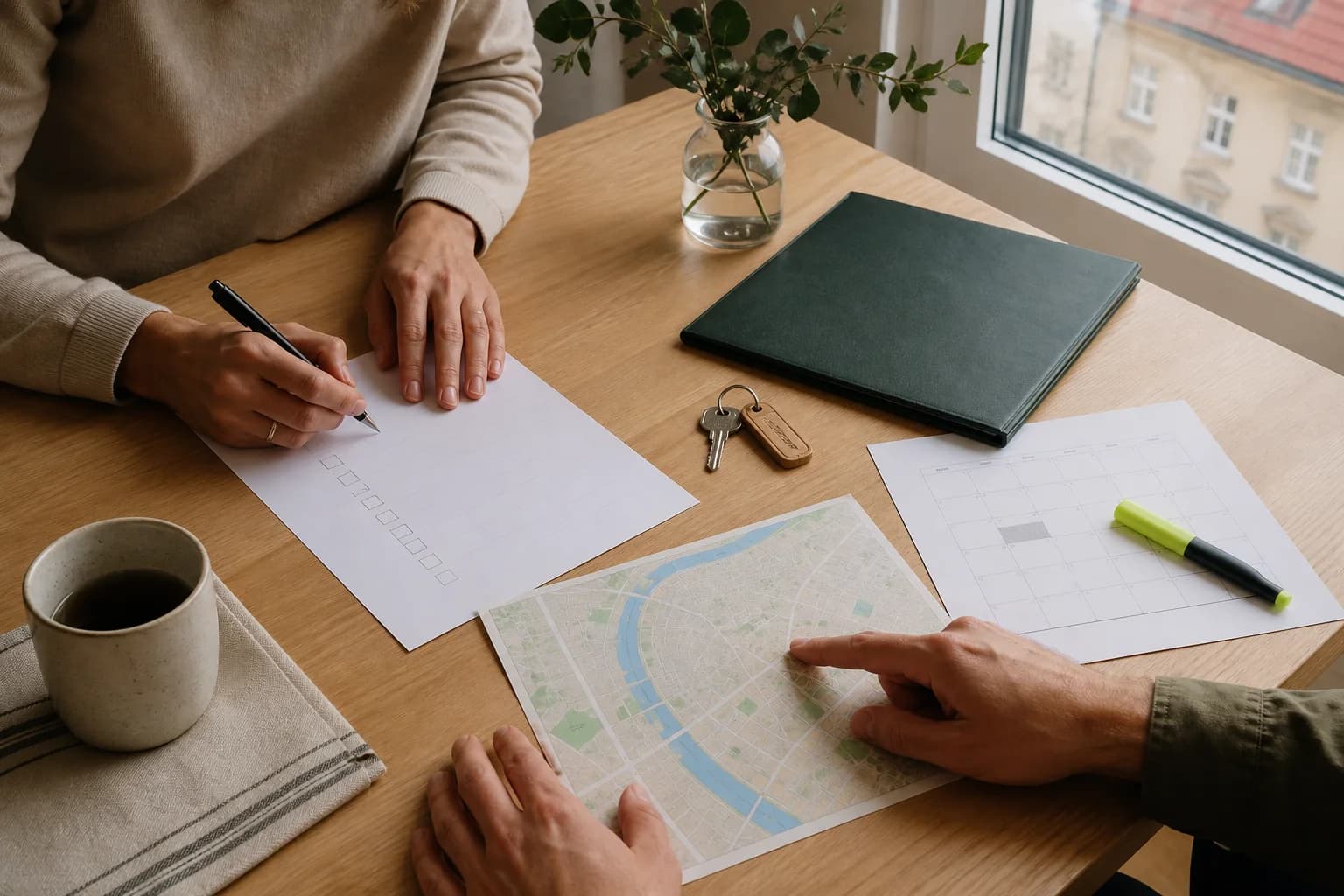 A relocation plan being organized into clear next steps